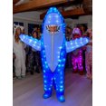 thumbnail image 1 of Disfraz inflable de tiburón BDdedd para adulto con luces LED, color azul, 1 of 7