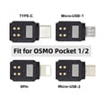 thumbnail image 3 of CY 4pcs/set Type-C Micro 8P Adapter for Osmo Pocket 1 2 Connector Interface Handheld Gimbal Camera Accessories, 3 of 7
