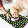 thumbnail image 2 of Pineapple Lover Dog Food Mat, Waterproof Absorbent Pet Feeding Mat with Exotic Tropical Fruit Print, Durable Non-Slip, Quick Dry, Easy Clean Mat for Dogs and Cats, 2 of 7