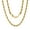 Gold, variant on Men Necklace 18K Gold Plated Replacement Rope Chain for Men Gift 6mm 20inches 316L Stainless Steel