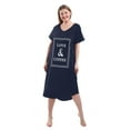 thumbnail image 4 of FEREMO Nightgown for Women Plus Size Long Sleepwear Printed Comfy Sleep Shirts 3 Pack (3X), 4 of 7