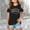 Black, variant on Girls T Shirts Graphic T Shirt Short Sleeve Shoulder Cut-Out Fashion Tops Tees Girls T Shirts Size 11-12 Years