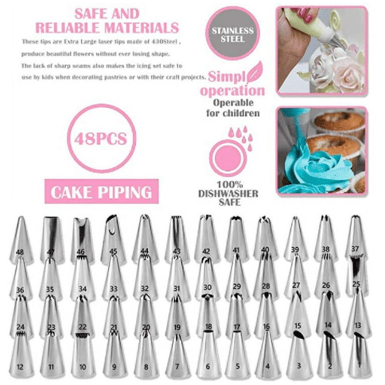 Cake Decorating Supplies, 464 PCS Baking Supplies Kit Set with 3 Springform  Pan Sets, 66Icing Piping Nozzles, Cake Rotating Turntable, 40Cake