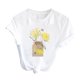 thumbnail image 4 of Puntoco Mujer Casual Sexy Moda Verano Cuello Redondo Camiseta Impreso Manga Corta Tops Blusa Puntoco Puntoco-8470, 4 of 6