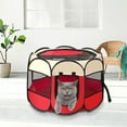 thumbnail image 5 of Meggemo Octagon Pet Playpen Tent Style Pet Cage Soft Fabric Breathable Design Spacious Play Area for Dogs Cats Indoor Outdoor Use Pet Containment Accessory, 5 of 6