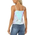 thumbnail image 3 of Allegra K Women's Sequin Spaghetti Strap Crop Camisole Tank Tops, 3 of 5