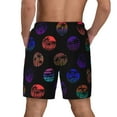 thumbnail image 4 of Goofa 80s Style Palm Trees Printed Men's Swim Trunks Board Shorts Quick Dry Mens Swimming Trunks with Compression Liner,Breathable Fit Hawaii Beach Shorts-XX-Large, 4 of 9