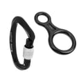 thumbnail image 1 of Mosquetón de Bloqueo de Tornillo Sunnimix 25KN Negro y 35KN 8 de Cuerda de Rappel, 1 of 8