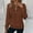 Coffee, variant on Women's Textured Half Zip Pullover Tops Casual Long Sleeve 1/4 Zip Cable Knit Sweatshirts Fall Fashion Outfits Clothes