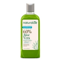 Naturaloe - Glow & Hydration Shampoo - 12 fl oz - 100% Vegan formula infused with 60% Aloe Vera gel - Eco friendly, cruelty free, no parabens no silicones