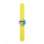 Way To Celebrate Easter Silicone Slap Bracelet, Rainbow Smiley