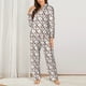 thumbnail image 2 of Balery Cute Baseball Conjunto de Pijama con Estampado para Mujer, Conjunto de Dos Piezas con Manga Larga, Ropa de Dormir Suave con Bolsillos, Pijamas Cómodos-XX-Large, 2 of 7