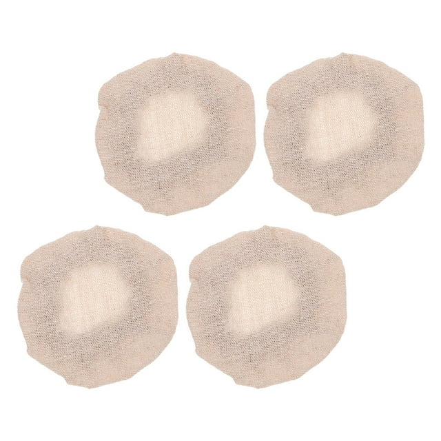 AURARMLET 4Ud Tapas De Tela Beige Para Frascos Uso Doméstico Protección Reutilizable Y