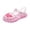 B-Pink, variant on Toddler Sandles Girls Jelly Sandals Soft Sole Closed Toe Princess Flat Chibi Cloud Dress Sandals Comfortable for Toddler Little Kid Big Kid