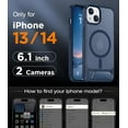 thumbnail image 7 of For Apple iPhone 14 Case/iPhone 13 Case,[Built-in Invisible Kickstand][Compatible with MagSafe]Slim Translucent Matte Phone Cover, 7 of 7