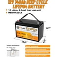 thumbnail image 5 of Btrpower 12V 140AH LiFePO4 Battery Deep Cell for Home Storage Trolling RV System Solar Marine, 5 of 7