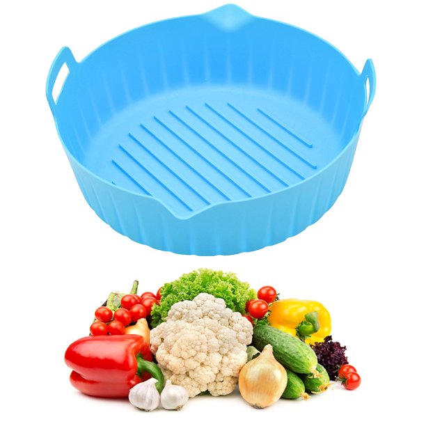 Cesta Redonda para Freidora Aire Olla Silicona Antiadherente Fácil Limpieza Segura Alimentos