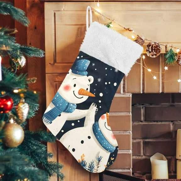 Bears Snowman Large Size Christmas Stockings Xmas Stocking Holiday Party Decorations