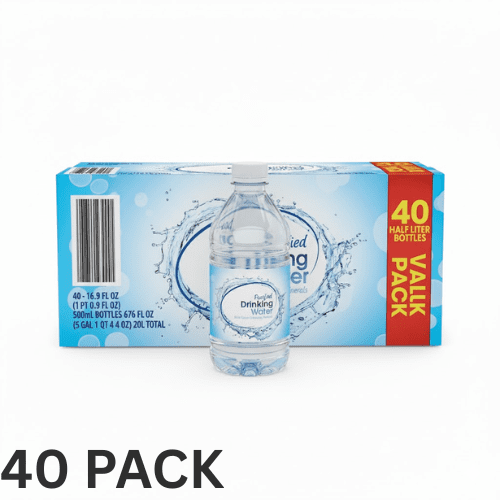 Purified Drinking Water, 16.9 fl oz Bottles, 40 Count Pack | Clean, Fresh-Tasting Hydration for Home, Office & On-the-Go