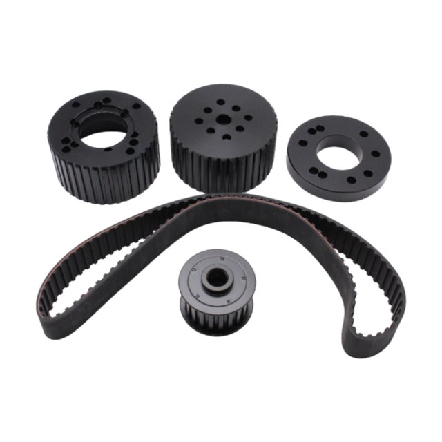 Polea de transmisión por correa del automóvil,Kit de polea y transmisión por correa para repuestos automotrices,Accesorios Alto rendimiento Cómodos sólidos,Piezas Aluminio Robusto
