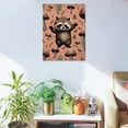 thumbnail image 5 of FCXZI Raccoon Mushrooms Leaves Canvas Wall Art Decor for Home Living Room Bedroom Office, Perfect Gift for Various Occasions, Easy to Hang and Enhance Room Atmosphere, Waterproof and UV, 5 of 5