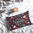 thumbnail image 3 of Cauagu Merry Christmas Print Pillow Covers with Envelope Closure,1PC Pillow Cases Decorative Pillow Case for Bed & Couch, Pillows Not Included-20"x30", 3 of 6