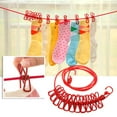 thumbnail image 3 of Home textile storage,Portable Travel Clothesline With 12pcs Clothespins Travel Gadgets For Outdoor And Indoor Use, 3 of 6