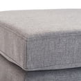 thumbnail image 5 of Finch Maxwell Mid Century Modern Upholstered Ottoman with Solid Wood Legs, Gray, 5 of 8