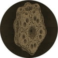 thumbnail image 1 of Ahgly Tapis Rond Lavable en Machine Intérieur Transitionnel Rouge Brun, 4 Pieds Rond, 1 of 7