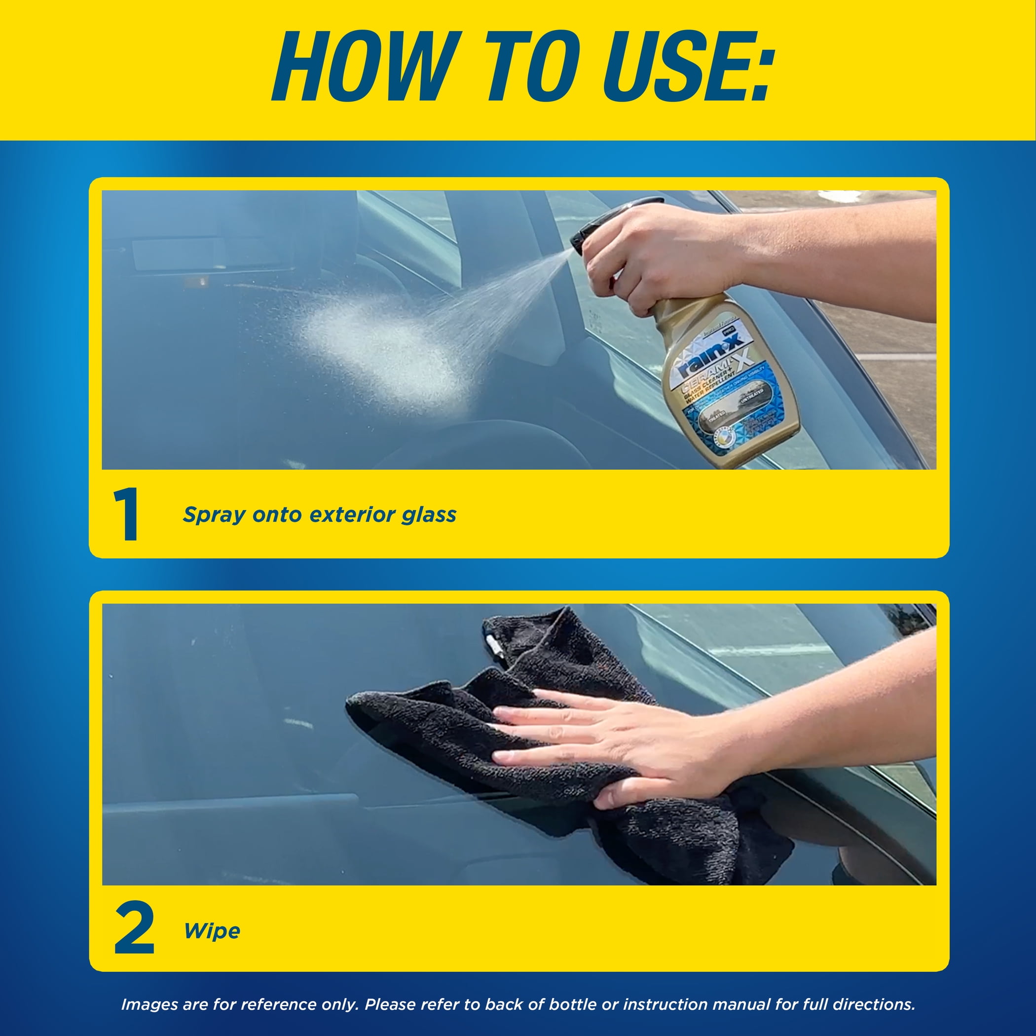 Rain-x® Cerami-x Glass Cleaner + Water Repellent, 23 .oz