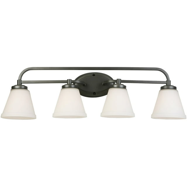 Bathroom Vanity 4 Light Fixture With Graphite Finish Steel Material E26