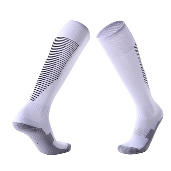 Compression Socks for Men Over the Calf Casual Color-Block Stretchy Breathable Athletic Workout Running Hiking Cycling Long Tube-Sock