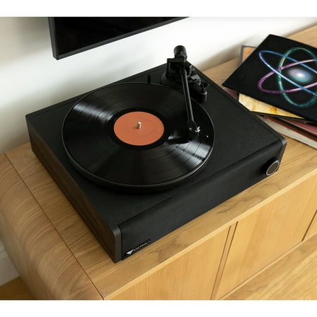 Victrola V1 Premium Stereo Turntable with Built-in Speakers (Espresso)