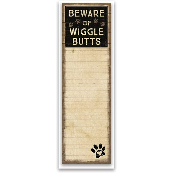 Primitives by Kathy Magnetic List Notepad - Beware of Wigglebutts