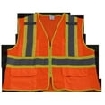 thumbnail image 1 of Petra Roc OVM2-CB1-4X-5X Safety Vest Ansi Class Ii Orange Mesh Contrast Binding, 4X & 5X, 1 of 1