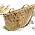 thumbnail image 3 of Kukuzhu Women Hand-Woven Soft Tote Bag Summer Trendy Large Straw Beach Shoulder Bag, 3 of 6