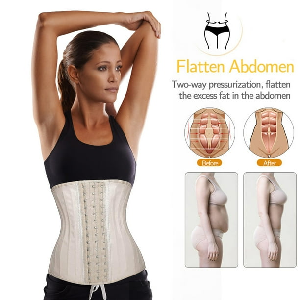 Corsé Entrenador De Cintura Cinturón adelgazante de 25 huesos de acero, envoltura de barriga de superficie mate para hombres y mujeres (fregadero 5XL)