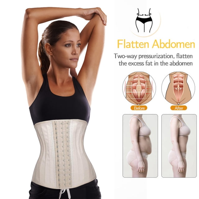25 huesos de acero cintura femenina Cincher transpirable superficie mate envoltura de barriga para fiesta Ndcxsfigh Para Estrenar
