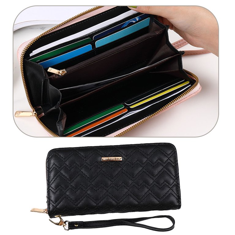 Leather Wallet With Wrist Strap Ladies Leather Wallet Purse 