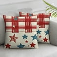 thumbnail image 3 of nygtbtfer Pillow Cover Red Blue Star Firework Throw Pillow Case Buffalo Plaids Cushion Cover for Home Couch Sofa Car Decor White, 3 of 7