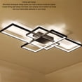thumbnail image 3 of Lámpara De Techo LED Moderna, Lámpara De Techo Empotrada Regulable En Negro Con Control Remoto Y Control De Aplicación, Lámpara De Techo Rectangular De 31,8 Pulgadas Para Sala, 3 of 7