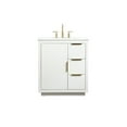 thumbnail image 3 of 30 inch single bathroom vanity in white, 3 of 8