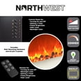 thumbnail image 4 of Northwest 30-inch Electric Fireplace with Remote and Adjustable Heat (Silver), 4 of 7