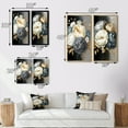 thumbnail image 4 of Designart "Peonies in White, Blue, and Grey I" Peonies Framed Wall Art Set Of 2 - White Floral Framed Canvas Set For Living Room Decor, 4 of 7