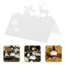 VORCOOL 50Pcs White Holiday Event Table Name Cards for Wedding Reception Seating