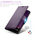 thumbnail image 4 of CaseMe Leather For Google Pixel 9 Pro XL Wallet Case with RFID Blocking, For Google Pixel 9 Pro XL Case Wallet for Women Men Card Holder Magnetic Clasp Kickstand Folio Case,Purple, 4 of 10