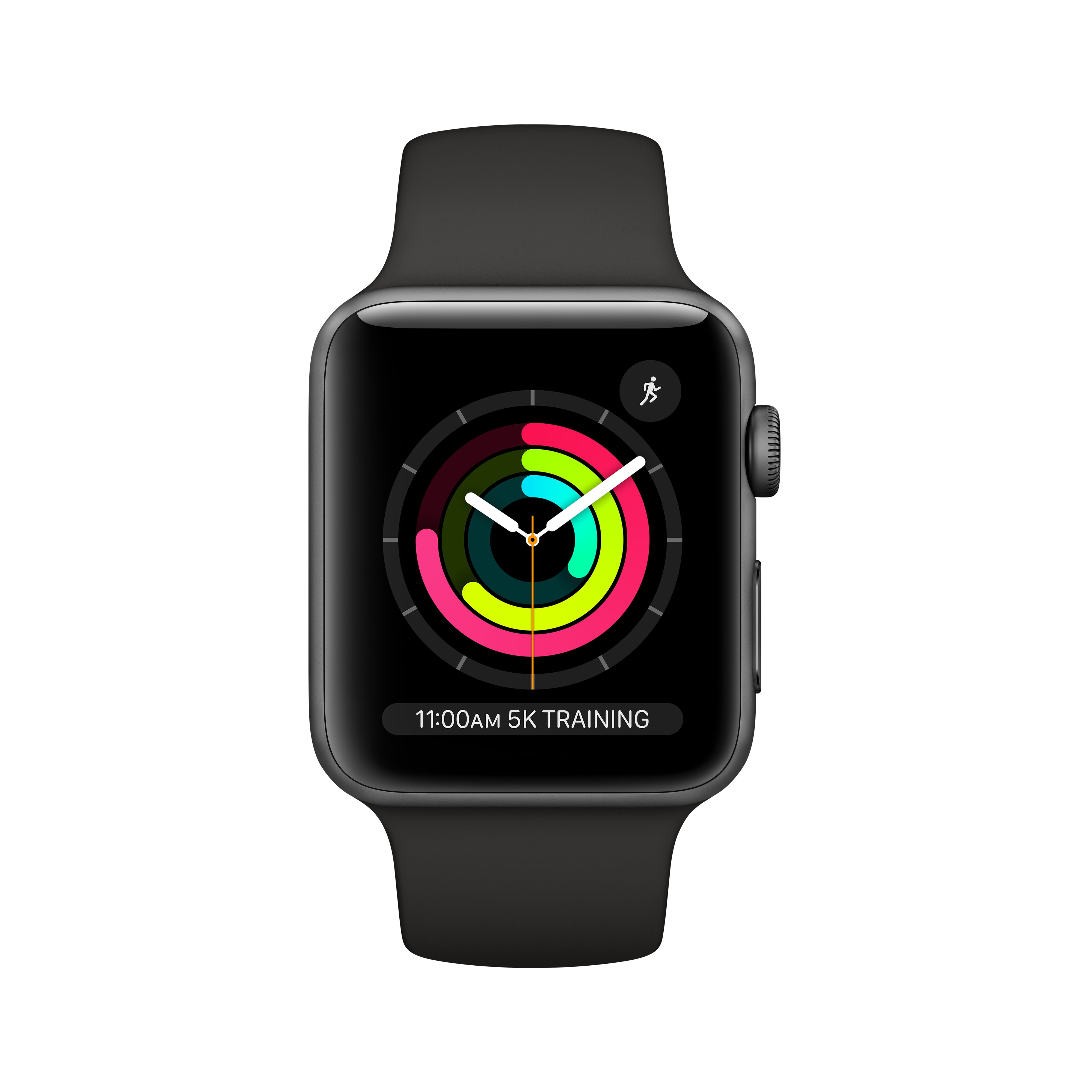at se Ombord Ydeevne Apple Watch Series 3 GPS Space Gray - 42mm - Black Sport Band - Walmart.com