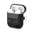 thumbnail image 2 of Funda AirPods compatible Funda de silicona con llavero Carga inalámbricaNegro、Airpods 1/2 Generación Xemadio 222401-1, 2 of 7