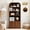 Walnut, variant on YOCWO 70" Tall Arched Bookcases with 2 Doors & 4 Shelves, Wooden Bookshelf with Wave Panel and Curved Top for Living Room Office, Walnut