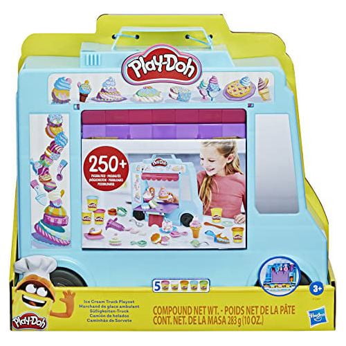 Play-Doh Ice Cream Truck Playset, 20 tools, Multicolor